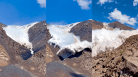 Vídeo mostra momento em que grupo é atingido por avalanche nas montanhas do Quirguistão