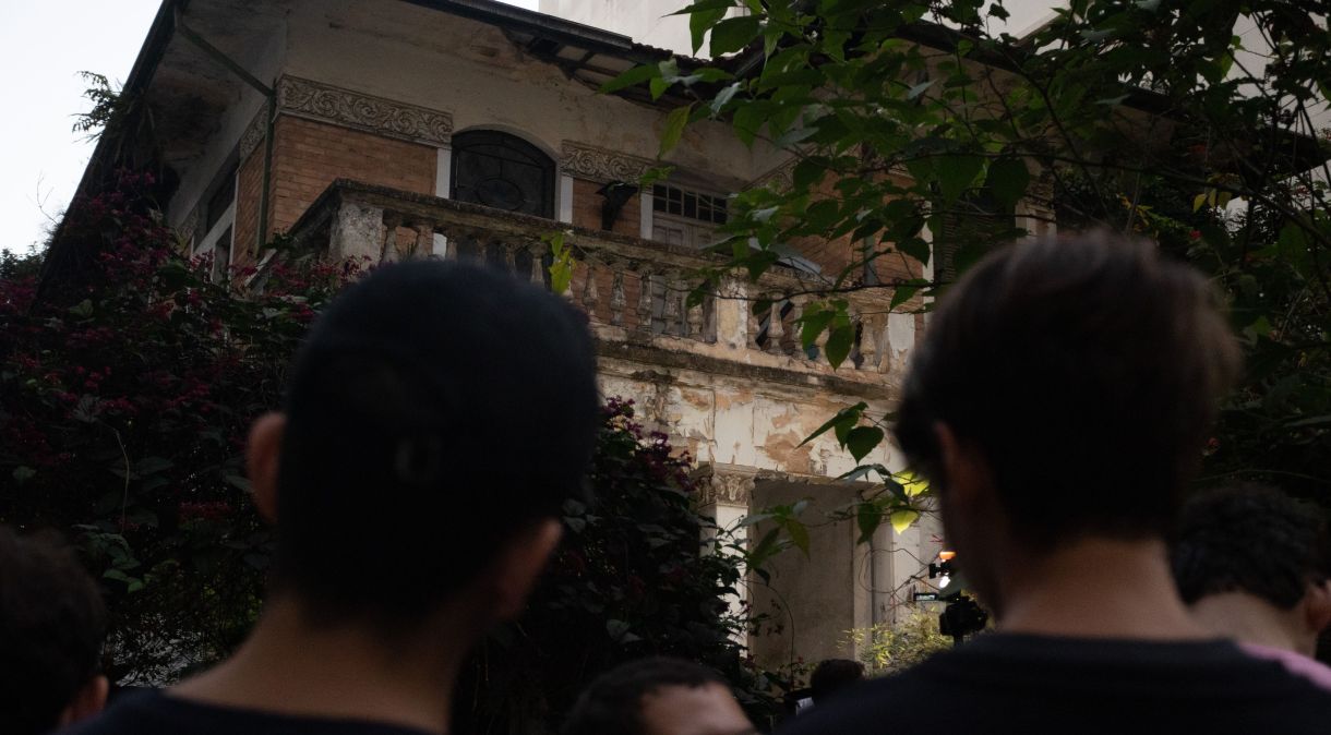 Imóvel onde vive Margarida Bonetti, conhecida como "a mulher da casa abandonada", no bairro de Higienópolis, em São Paulo.