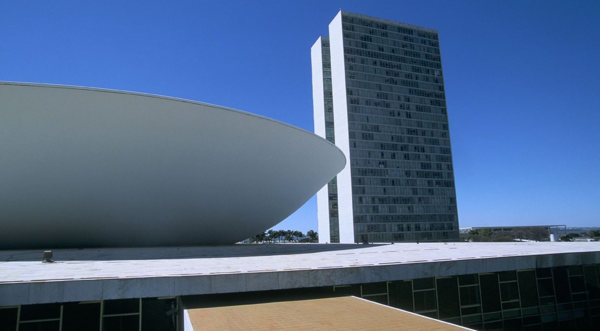 Visão geral do prédio da Câmara dos Deputados, em Brasília