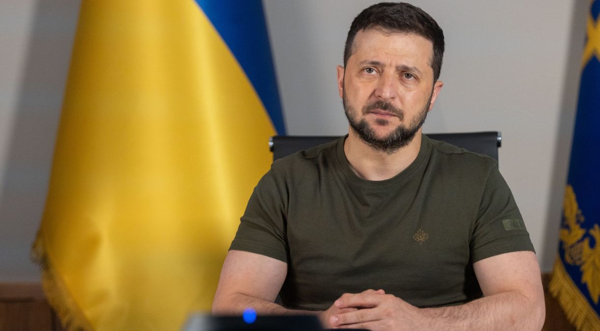 Volodymyr Zelensky, presidente ucraniano, não anunciou oficialmente a contraofensiva