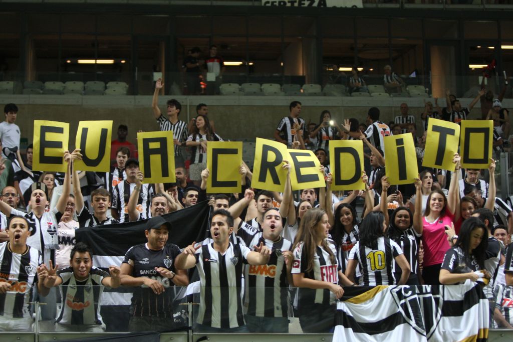 Pelas viradas épicas, grito de "eu acredito" ganhou força entre a torcida do Atlético-MG em 2014