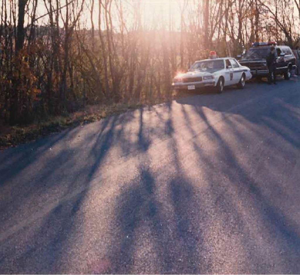 A Trilha Ontelaunee em Perry Township, onde o corpo de Kane foi encontrado, como visto em outubro de 1988.