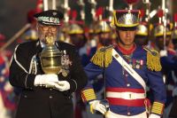 Coração de Dom Pedro I é escoltado por “Dragões” e tem show da esquadrilha