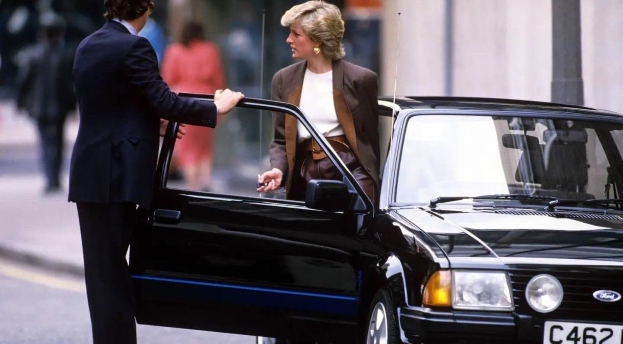 Princesa Diana e seu Ford Escort RS 1985