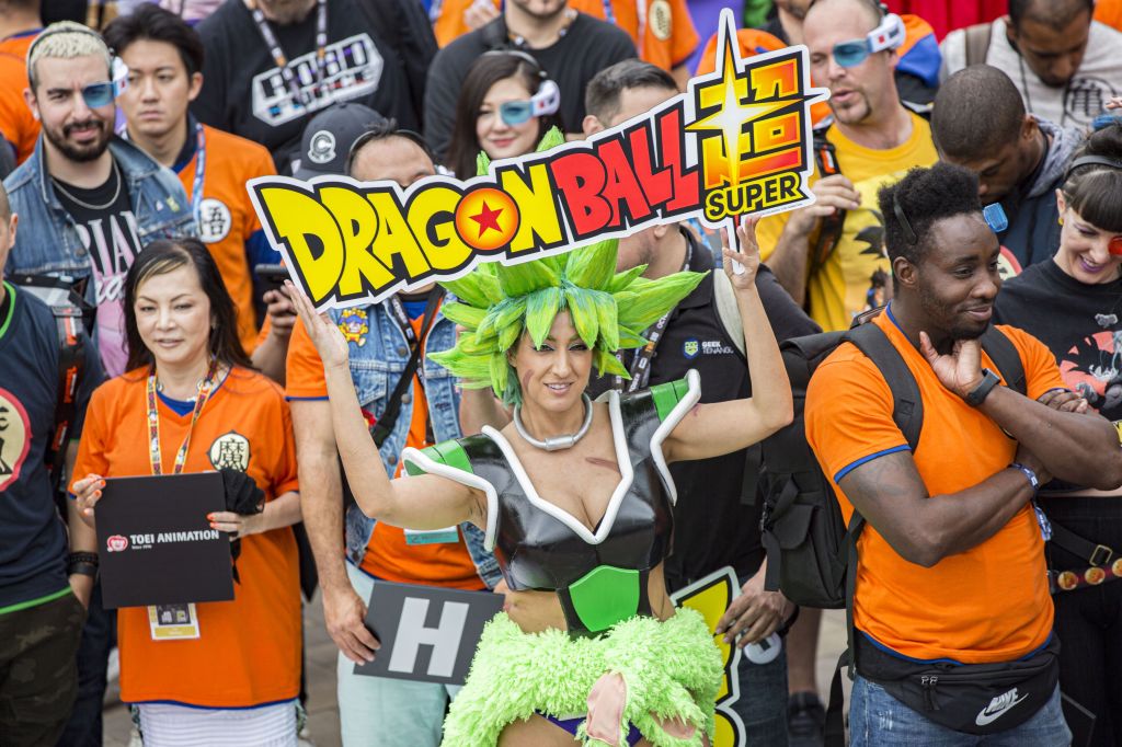 Fãs de Dragon Ball durante evento nos Estados Unidos