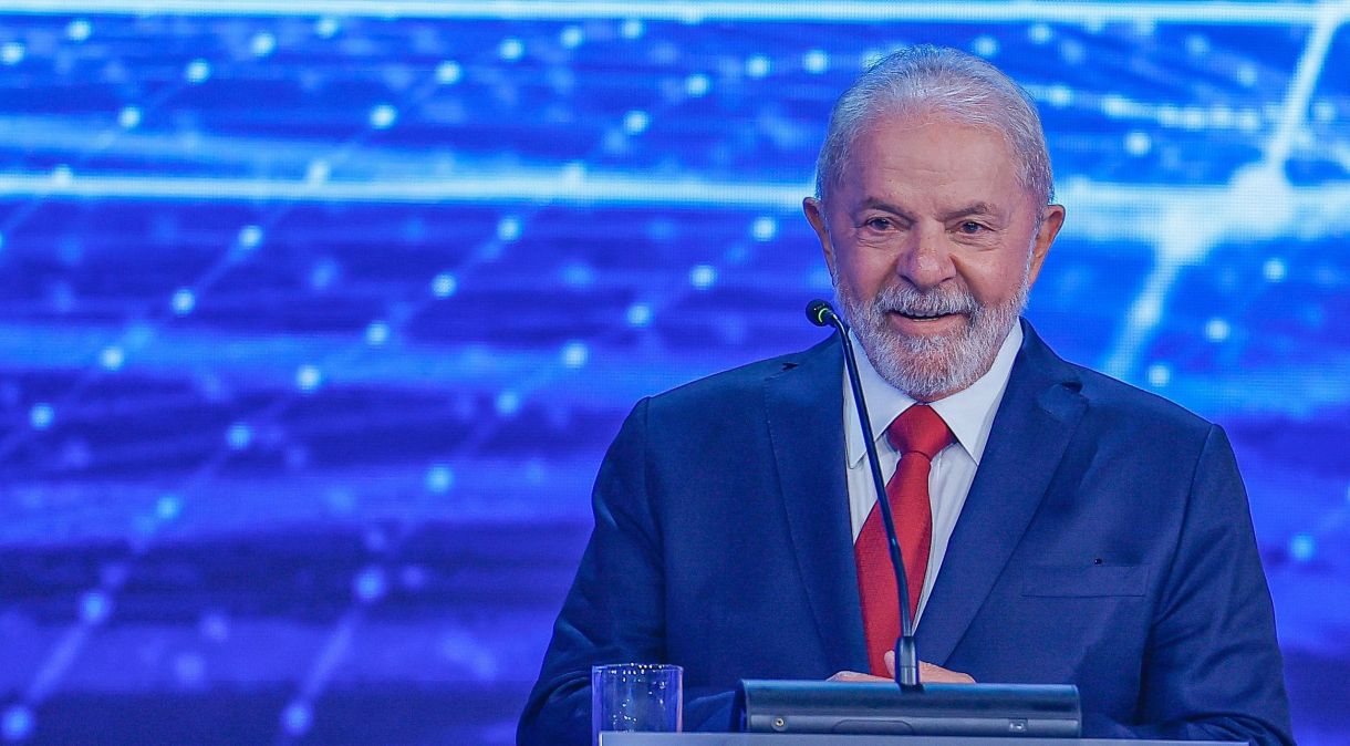 Luiz Inácio Lula da Silva (PT) em primeiro debate entre presidenciáveis de 2022