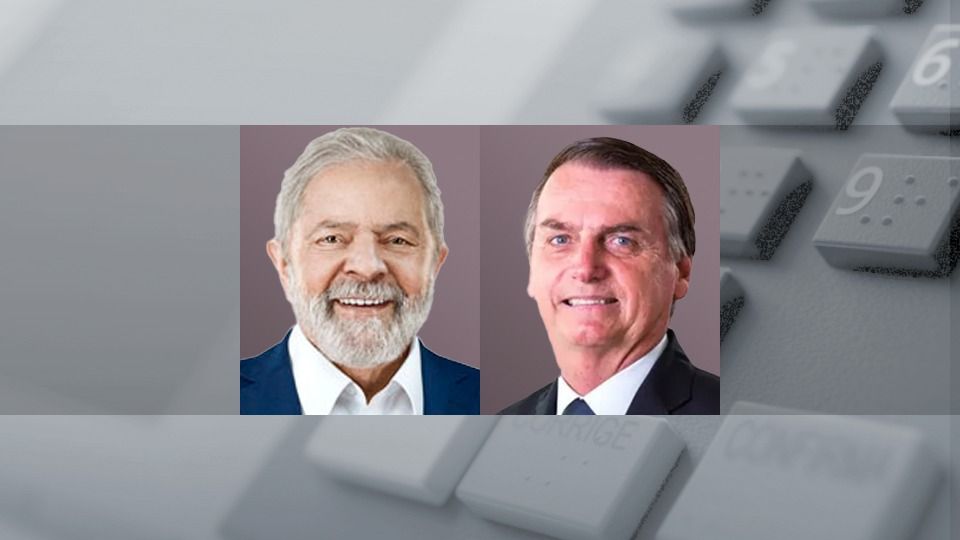 Luiz Inácio Lula da Silva (PT) e Jair Bolsonaro (PL), em fotos registradas pelos candidatos no TSE