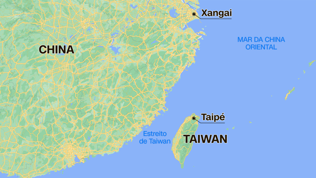 Mapa China Taiwan