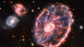 Localizada há 500 milhões de anos-luz, Cartwheel é, segundo a agência espacial, “uma visão rara”