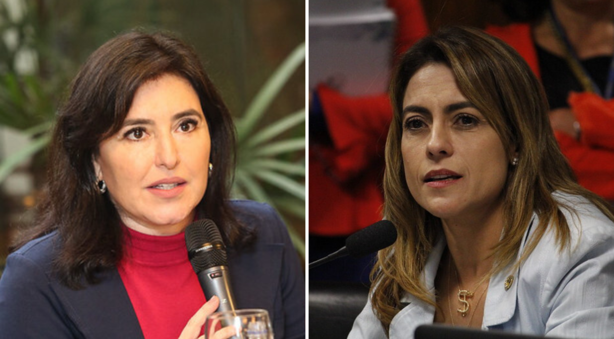 Candidatas à Presidência Simone Tebet (MDB) e Soraya Thronicke (União Brasil)