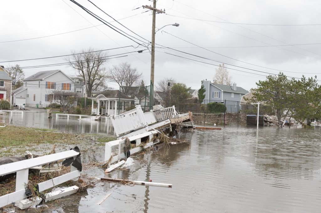 Inundação causada pela passagem do furacão Sandy, nos EUA