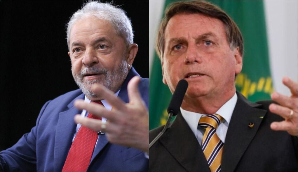 Os candidatos à Presidência Lula e Bolsonaro