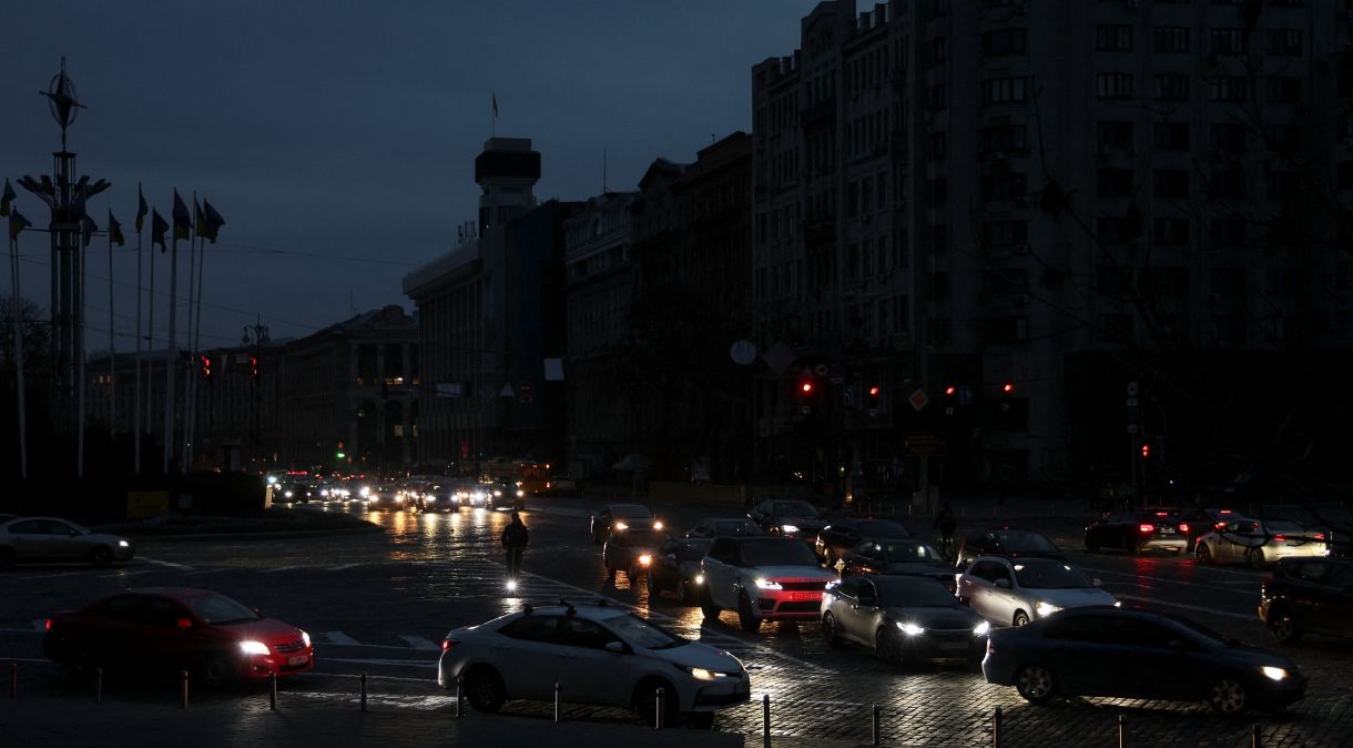 Kiev sem eletricidade após bombardeios em instalações de infraestrutura. 24 de outubro, 2022