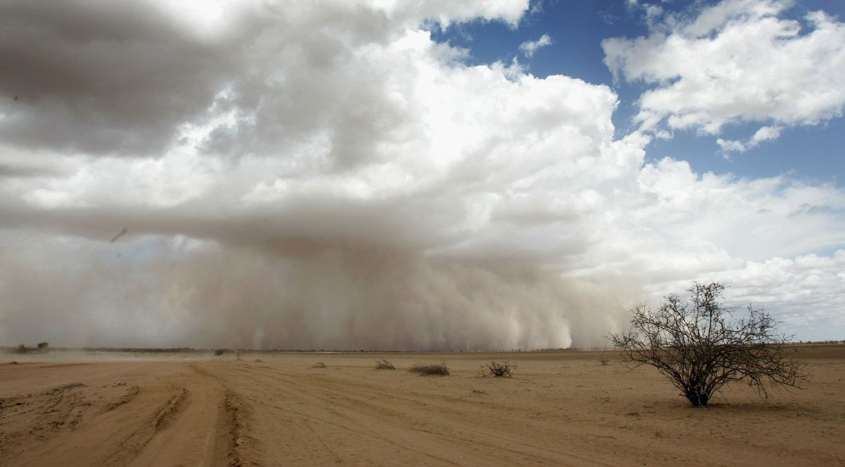 Área afetada pela seca no Quênia
