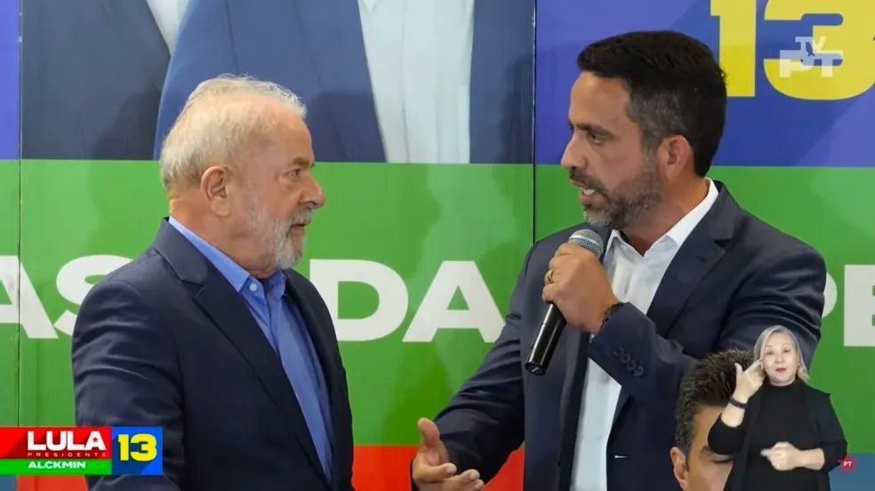 O ex-presidente Luiz Inácio Lula da Silva (PT) e o governador afastado de Alagoas, Paulo Dantas (MDB).