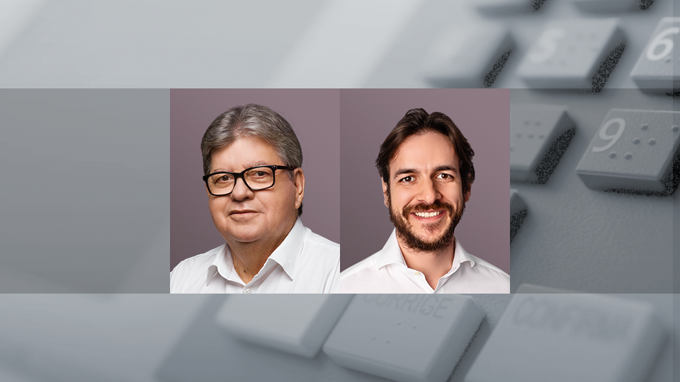 Os candidatos ao governo da Paraíba João Azevêdo e Pedro Cunha Lima