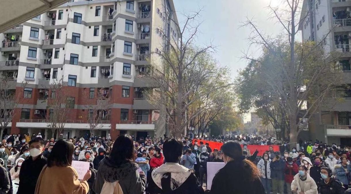 Protestos na China.