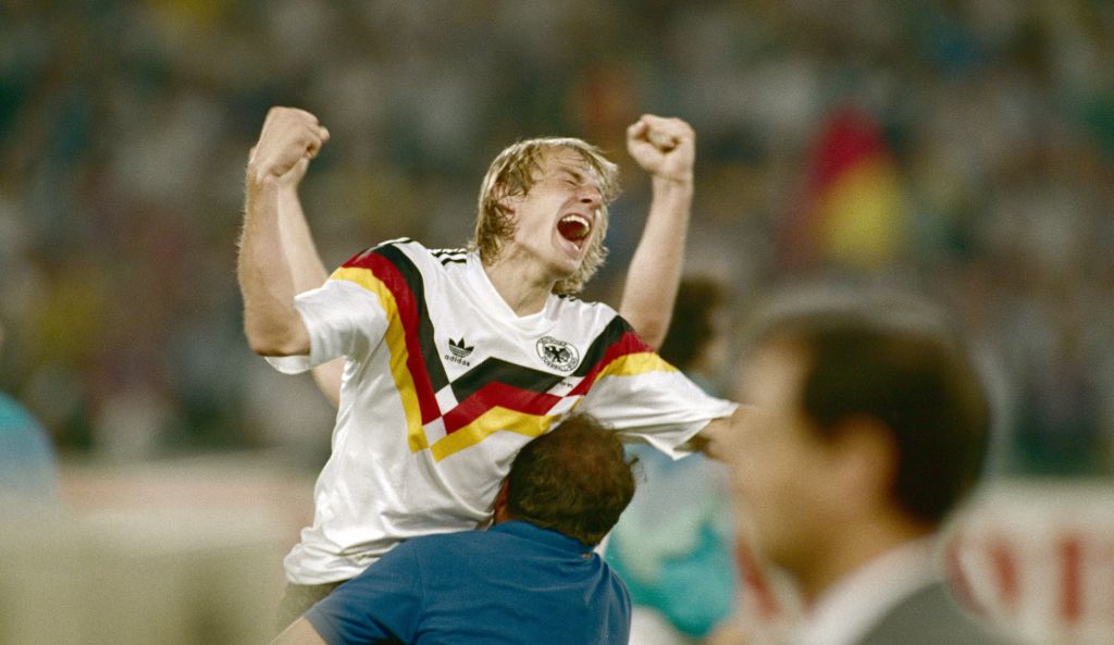 Jürgen Klinsmann marcou 11 gols durante as edições de 1990, 1994 e 1998