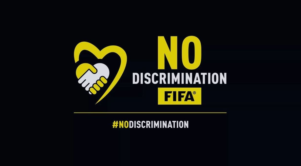 Logo da campanha da Fifa contra a discriminação