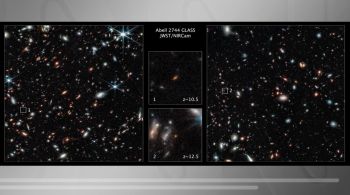 A galáxia GLASS-z12, formada cerca de 350 milhões de anos após o Big Bang, pode mudar a forma como os astrônomos entendem a formação de estrelas no início do universo