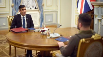 Rishi Sunak se encontrou com o presidente ucraniano Volodymyr Zelensky