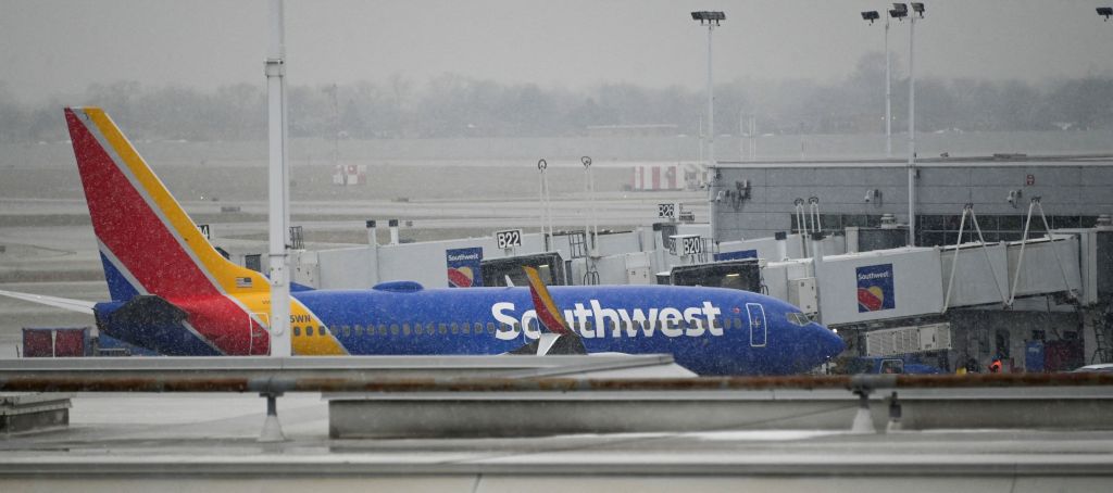 Avião no Aeroporto Internacional Midway, em Chicago