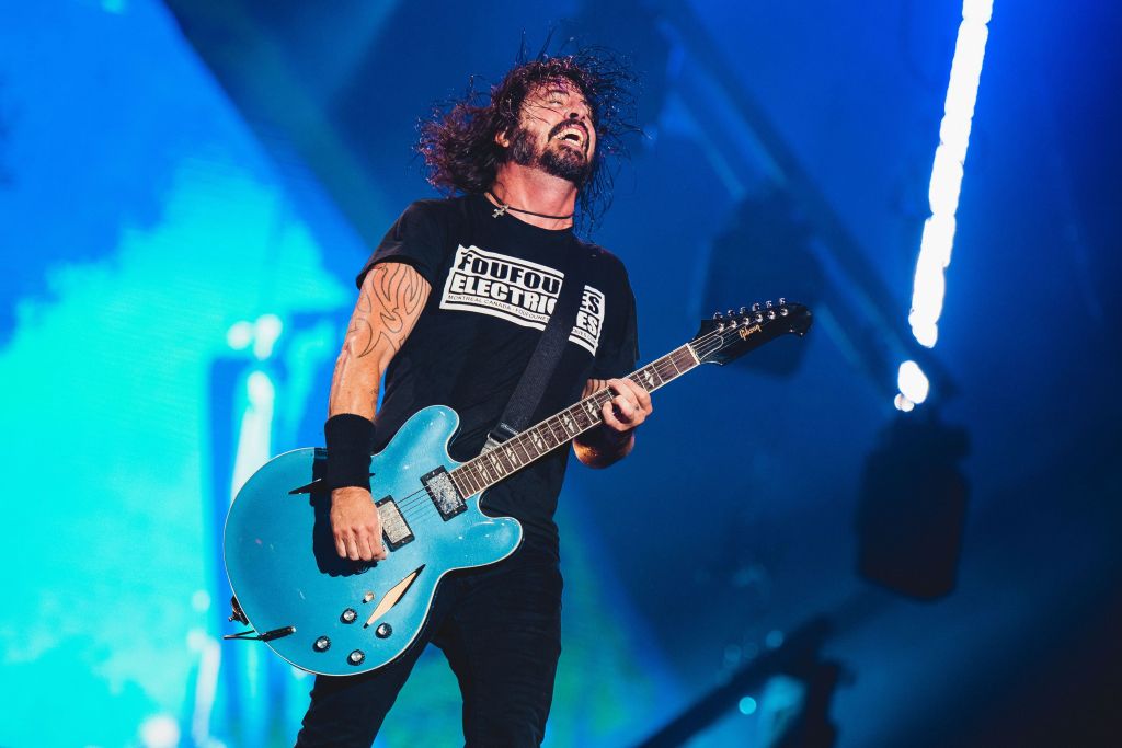 Dave Grohl, vocalista do Foo Fighters, se apresenta no Rock in Rio