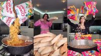 Em resposta a tiktokers que desperdiçam comida, influenciadora cozinha e doa alimentos