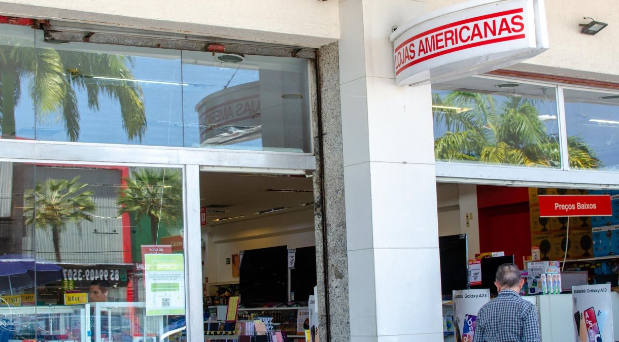 Fachada das Lojas Americanas, no centro de Fortaleza (CE)