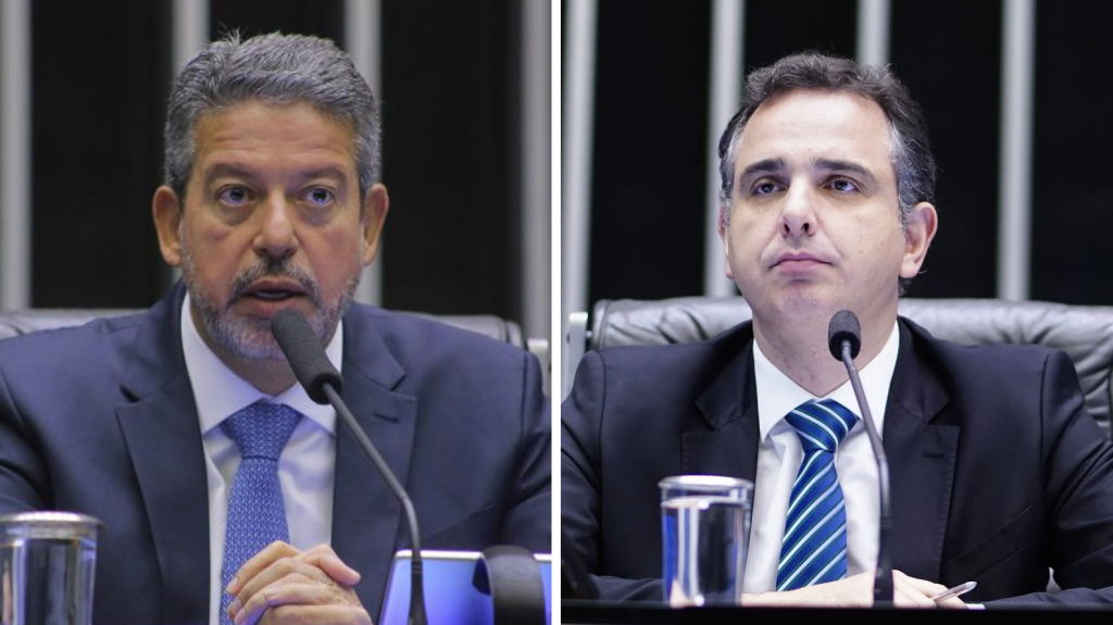 Arthur Lira (PP-AL), presidente da Câmara, e Rodrigo Pacheco (PSD-MG), presidente do Senado