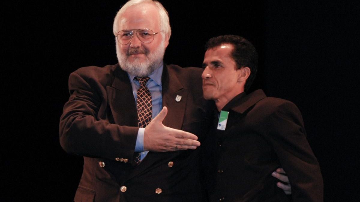 Polyvios e Vanderlei juntos no Prêmio Brasil Olímpico de 2004