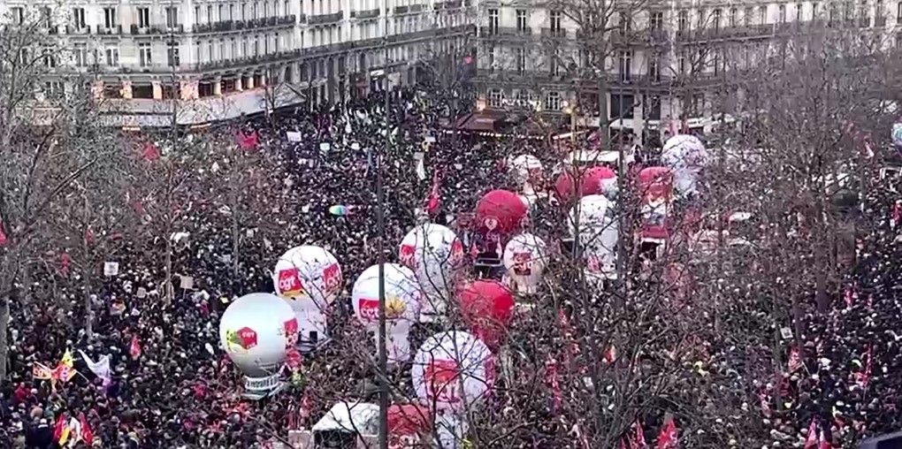 Paris registrou protestos em dia de greve geral nesta quinta (19)