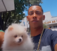 MC Poze do Rodo leva cachorro em depoimento no inquérito que apura possível maus-tratos ao animal