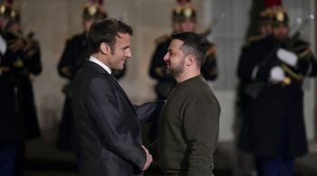Presidente ucraniano se encontrou com o presidente francês em Paris nesta quinta-feira (9)