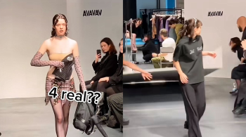 Com erros propositais, marca quis criticar a moda de luxo no desfile de Milão 