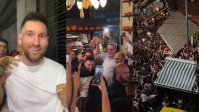 Argentinos vão à loucura ao encontrar Messi em churrascaria em Buenos Aires