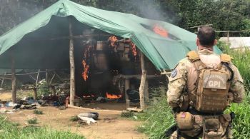 Maquinário utilizado pelos garimpeiros também foi destruído, de acordo com a Polícia Federal