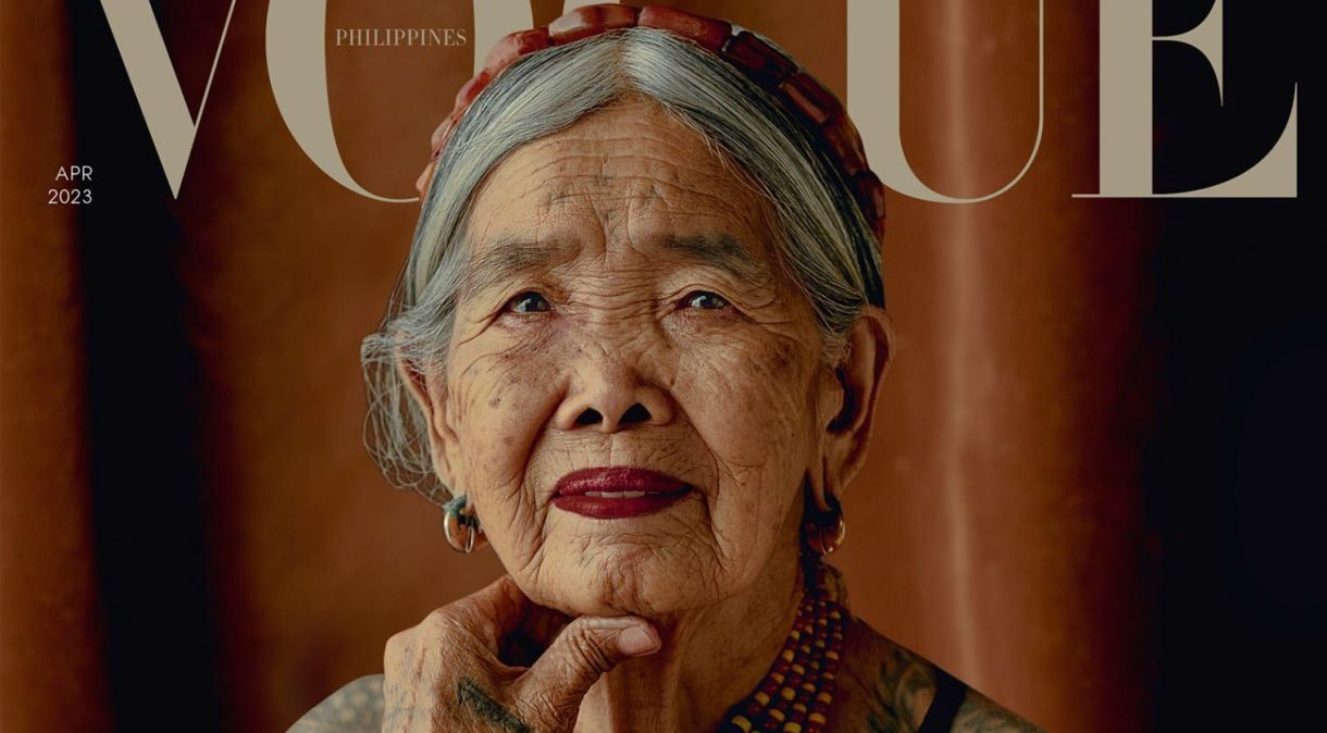Vogue Filipinas revelou Apo Whang-Od como a estrela da capa de sua edição de abril de 2023
