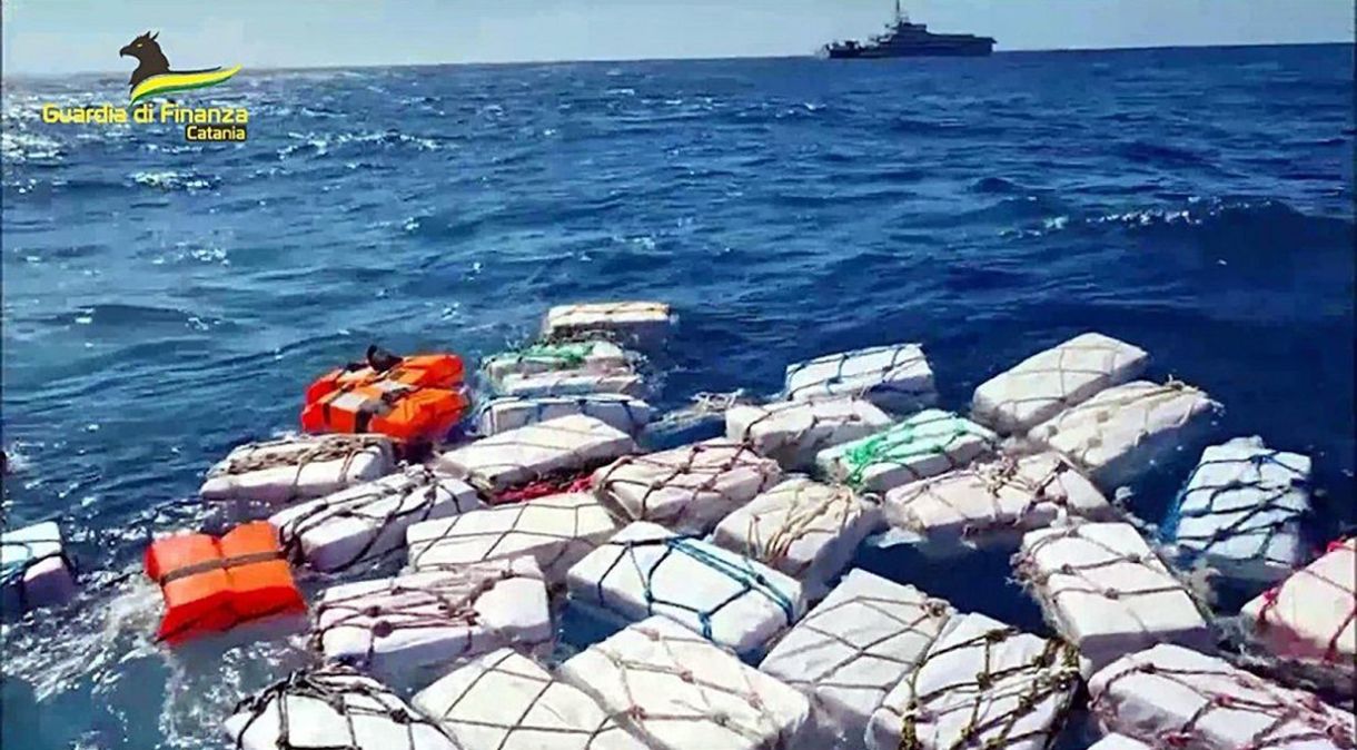 Carregamento estava distribuído em 70 pacotes, segundo a polícia italiana