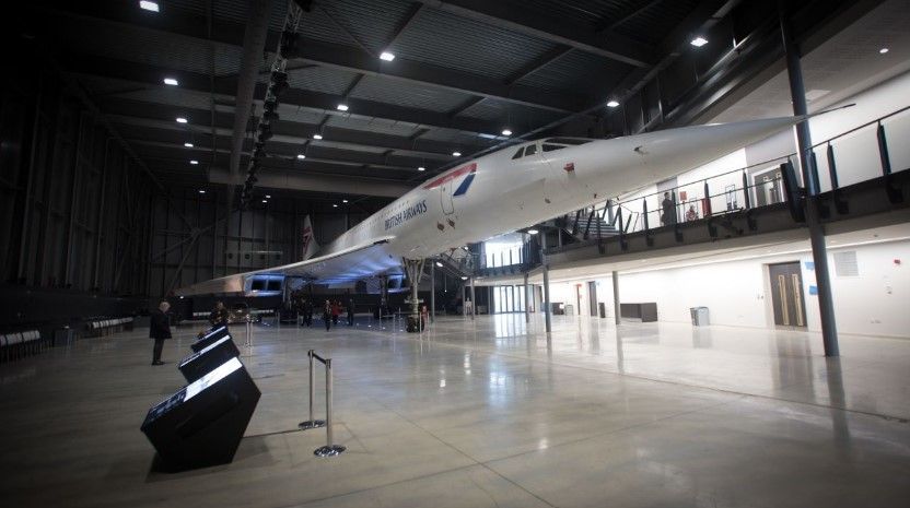 O Concorde Foxtrot, o último construído, está exposto no em Bristol, na Inglaterra