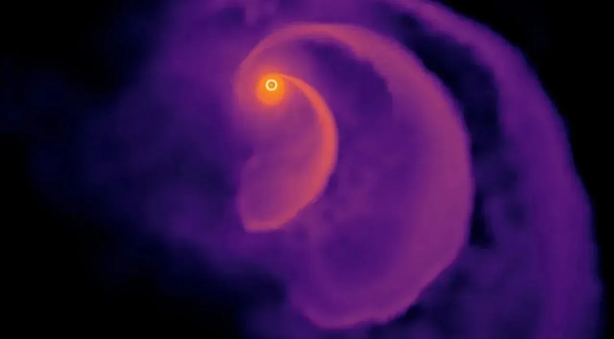 Um modelo de computador mostra uma estrela sendo destruída enquanto orbita um buraco negro de massa intermediária