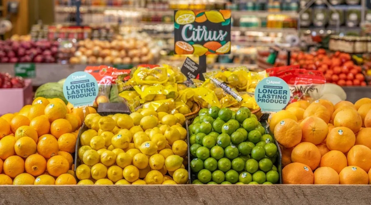 Revestimento de alimentos à base de plantas da Apeel