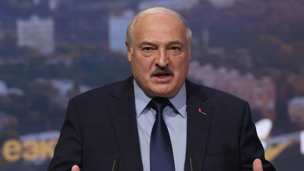 O presidente bielorrusso Alexander Lukashenko fala durante o 2º Fórum Econômico da Eurásia em 24 de maio em Moscou, Rússia.
