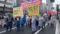 Manifestantes protestam contra “o G7 imperialista” em Hiroshima