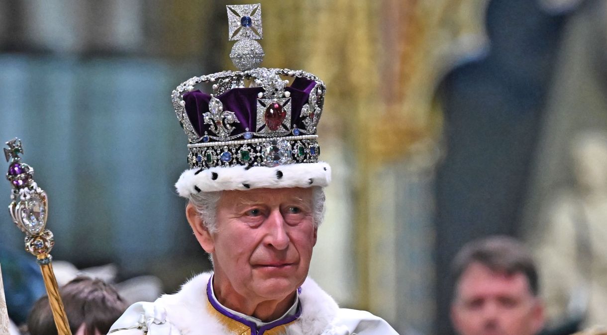 O Rei Charles III foi coroado em 6 de maio de 2023.