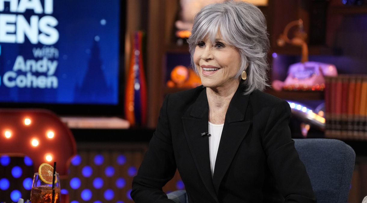 Jane Fonda no programa "Watch What Happens Live", de Andy Cohen