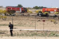 Avião militar sofre queda durante treinamento na Espanha 