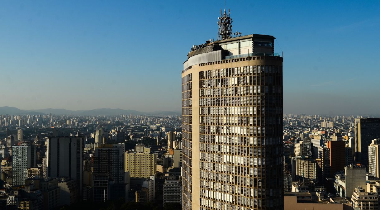 Vista do Edifício Copan, na região central de São Paulo