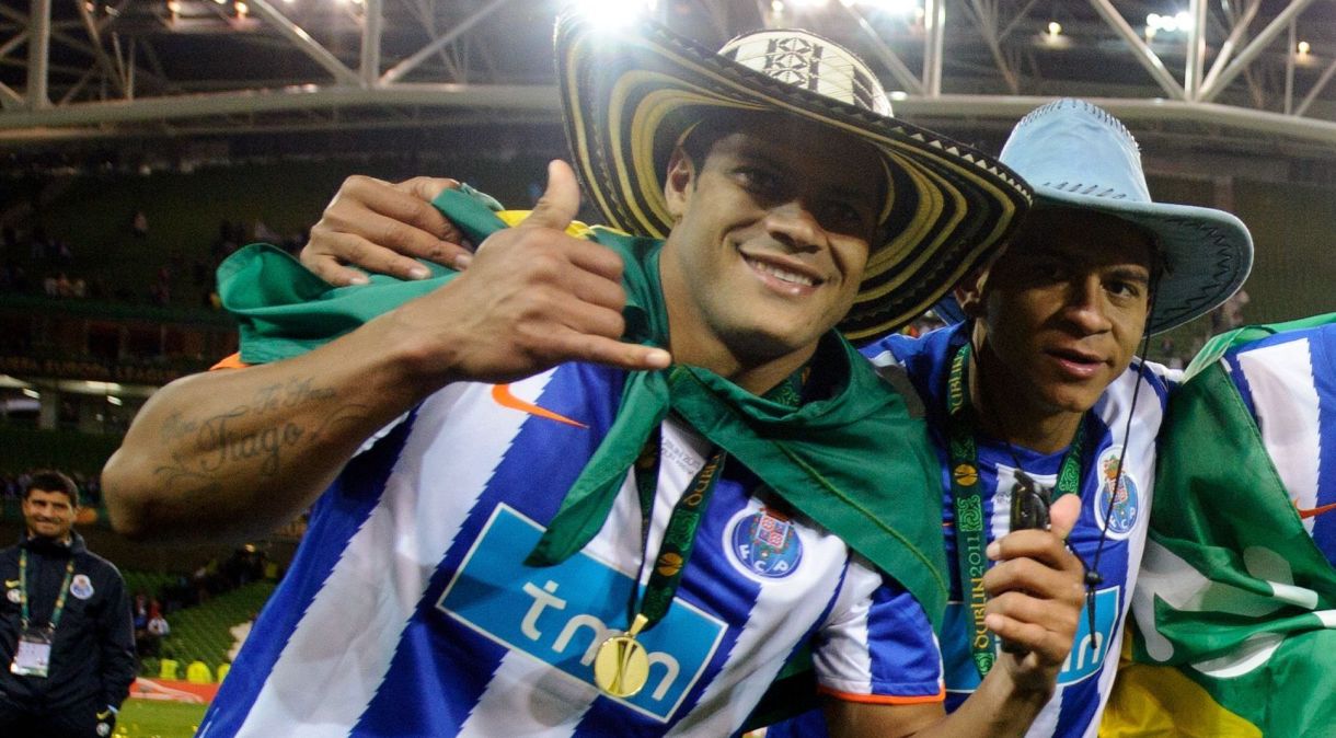 Hulk, e Walter quando foram campeões da Liga Europa pelo Porto