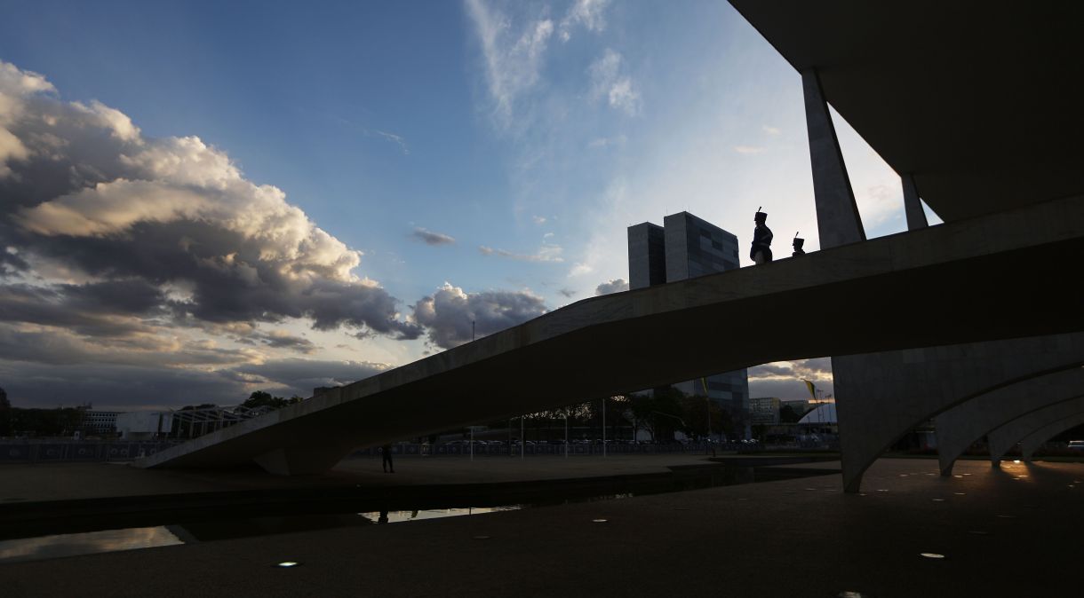 Prédio do Senado visto a partir do Palácio do Planalto, em Brasília